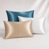 Ovio Mulberry Silk Pillowcase in Champagne, Pearl White, and Moonlight Blue